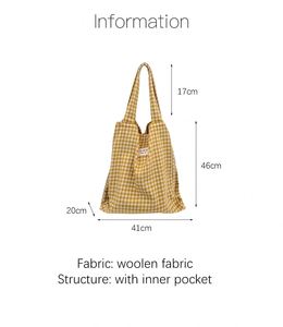 Recycle Checkerboard Striped Tote Shoulder <b>Shopping</b> <b>Bag</b> with Handles Shoulder <b>Reusable</b> <b>Shopping</b> <b>Bag</b> - Product Image 6