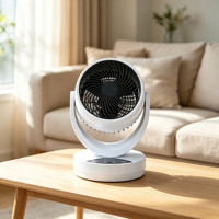 Ventilador Eléctrico Portátil de Plástico con Control Remoto, Enfriamiento Rápido Inteligente PTC, Ventilación y Oscilación