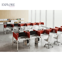 Cloison de bureau moderne personnalisée en forme de L poste de travail modulaire compartiments meubles ordinateur bureau poste de travail pour bureaux