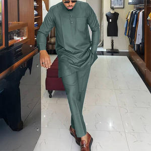 <span class=keywords><strong>M</strong></span>-4XL afrika erkek moda seti ilkbahar ve sonbahar uzun kollu üst ve pantolon Set - Product Image 1
