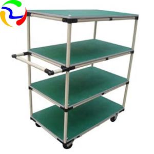 Carro de empuje manual industrial de fácil montaje con plataforma OEM personalizable para logística de almacén y accesorios de tubería de taller - Product Image 4