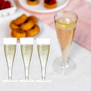 Transparente desechable <span class=keywords><strong>para</strong></span> copas de champán, copas de vino de plástico <span class=keywords><strong>para</strong></span> fiestas, bodas, barras de Mimosa, vasos de tostado <span class=keywords><strong>para</strong></span> beber Mimosa - Product Image 1