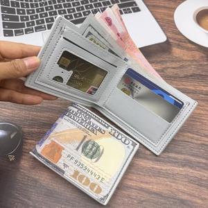 Nueva Cartera para Hombre con Diseño de Billetes de Dólar, Gran Capacidad, Estilo Vintage, con Clip para Dinero, en Oferta - Product Image 3