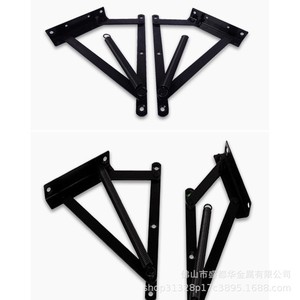 Small <b>Bed</b> <b>Frame</b> Hinge 275mm Black Iron Spring Hinge Furniture Hardware Industrial Design Surface Mount - Product Image 3