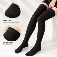 Chaussettes de contention graduées de classe 2 avec logo personnalisé, à bout ouvert ou fermé, mi-mollet et cuisse, plusieurs styles