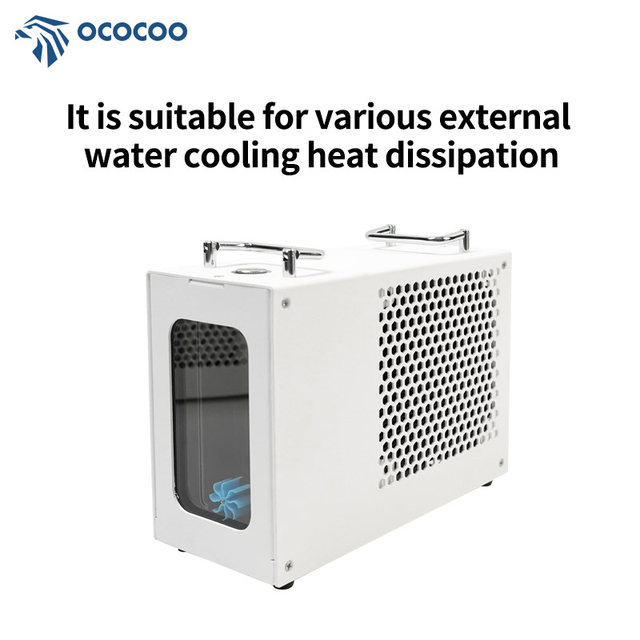 QC01-120 External Water Cooling System AIO Liquid Cooler with Digital Display for AI Server Medical Laser Laboratory Cooling