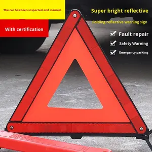 Accessoires de voiture, triangle de signalisation réfléchissant rouge, durable, pliable, pour secours d'urgence, kit d'outils de stationnement, annuel - Product Image 2