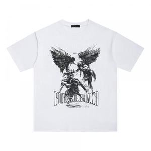 AliExpress 2026 Nuova Maglietta Estiva Viola Devil Angel con Effetto Usurato a Maniche Corte - Product Image 3