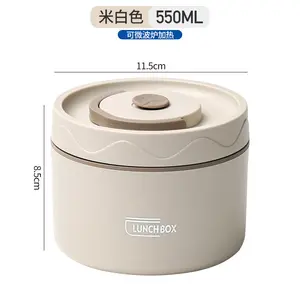 Stainless Steel Sealed Circular Insulated Lunch Box kitchen accessories Portable Easy To Clean Student Lunch Box