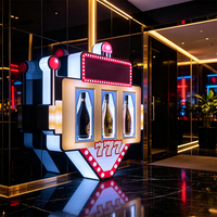JXin Vente en gros de boîtes lumineuses décoratives personnalisées, boîte lumineuse LED avec logo personnalisé pour magasin de détail, bar