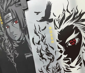 Film de transfert thermique DTF personnalisé avec motifs d'anime, autocollants manga pour T-shirts et streetwear, vente en gros pour les autocollants - Product Image 3