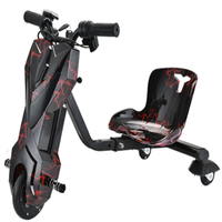 Mini trottinette électrique 36V pour enfants, trottinette à pédales basses, kart à pédales alimenté par batterie, vitesse de 10km, dérive folle pour enfants