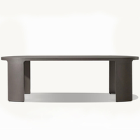 Ensemble table et chaises de salle à manger moderne d'hôtel de luxe ensemble de salle à manger étanche pour villa meubles de jardin d'extérieur avec cadre en aluminium pour patio