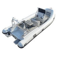 Bateaux pneumatiques à double coque en aluminium de 21 pieds, robustes, type RIB 640, à fond en V profond, en PVC/Hypalon, à vendre