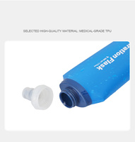Botol Minum Lipat 500ml, Bahan TPU Food Grade, Anti Bocor, Dapat Digulung, Botol Air Olahraga untuk Lari, Bersepeda, Hiking