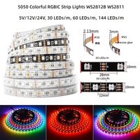 Ультратонкая светодиодная лента Epistar WS2812B 5В, цифровая RGB-подсветка для БПЛА, дронов, робототехники, соответствует RoHS/CE