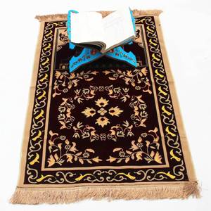 Práctico No. 1 alfombra de oración musulmana lavable con diseño floral, adecuada para el hogar, camping y picnics. - Product Image 1
