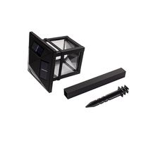 Luces Decorativas Solares LED Modernas para Jardín, IP44 Impermeables, Plástico Negro, 3000K Blanco Cálido, Haz de Luz de 360°, para Exteriores