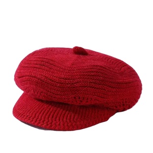 <span class=keywords><strong>Bonnet</strong></span> d'hiver chaud pour femmes <span class=keywords><strong>avec</strong></span> visière en tricot torsadé doublé polaire - Product Image 4