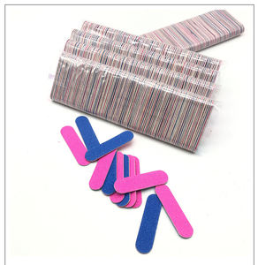 OEM vente en gros mini lime à ongles jetable personnalisée outils de manucure en plastique double face pour le soin des ongles <span class=keywords><strong>vernis</strong></span> à ongles colorés - Product Image 1