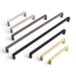 Modern 96mm 128mm <strong>Matte</strong> <strong>Black</strong> Zinc Alloy Furniture Handles Brushed Nickel Hospital Use Wardrobe <strong>Drawers</strong> Dressers Durable Easy - Product Image 4