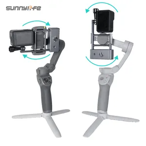 Sunnylife Handheld Gimbal Action Camera Adapter Switch Mount Plate Stabilizer for OSMO Mobile 6/Action 3/OM5/OM4/SE/3/GoPro 9/8