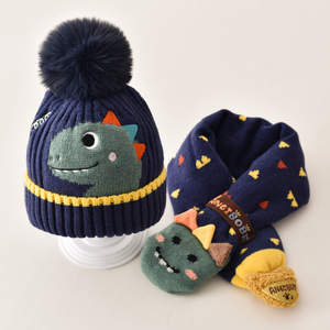 Ensemble bonnet et écharpe d'hiver 2025 à bon prix, écharpe pour enfants, cadeaux pour bébés filles et garçons de 8 à 12 <span class=keywords><strong>mois</strong></span>, 1, 2, 3, 4 ans - Product Image 2