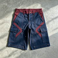 Pantalones Cortos de Lona de Alta Calidad de Marca Street Wear, 360 Gsm, Diseño de Parches, Corte Ajustado, Personalizados