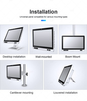 PC de panel táctil Android plano IP65 todo en uno con cámara frontal Sistema operativo Win/Linux integrado Estado usado
