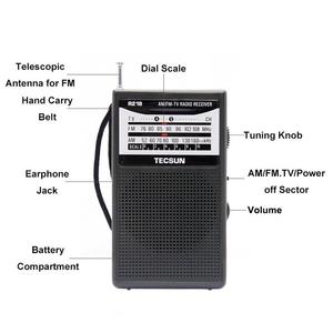 TECSUN R-218 FM AM Radio Analog Portabel Saku untuk Siaran Kampus - Product Image 5