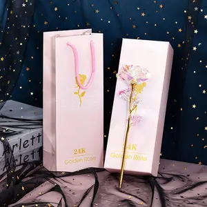 Popular <span class=keywords><strong>Rosa</strong></span> Artificial de Regalo para el Día de San Valentín Bañada en Oro de 24K con Caja de Regalo <span class=keywords><strong>Rosa</strong></span>, Decoración para Fiestas, Bodas y Días Festivos - Product Image 6
