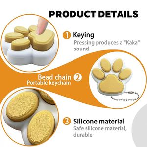 Juguete Antiestrés con Diseño de Pata de Gato 3D, Botón de Presión y Llavero - Product Image 2