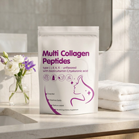 Poudre de peptides de collagène multi-sources OEM ODM, supplément de collagène hydrolysé pour la santé des cheveux, de la peau, des ongles et des articulations, marque privée