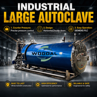 Autoclave industriel grande capacité à 4 paniers pour la stérilisation sous vapeur des sachets rétractables avec refroidissement par eau