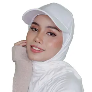 Müslüman için beyzbol şapkası spor kaput başörtüsü ile sıcak satış anında Jersey başörtüsü