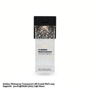 Lampada da Parete a LED in Cristallo Impermeabile per Esterni Culhaboo 110-240V Rettangolare con Sensore di Luce - Product Image 1