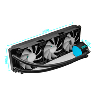 Refroidisseur liquide pour radiateur d'eau Manmu OEM, RGB 360 mm ARGB avec pompe à eau contrôlée par PWM efficace, ventilateur de refroidissement par eau