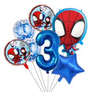 7 pz/set supereroe <span class=keywords><strong>Spiderman</strong></span> palloncino Film in alluminio 32 pollici Baby Shower decorazione bambini festa di compleanno giocattolo - Product Image 2