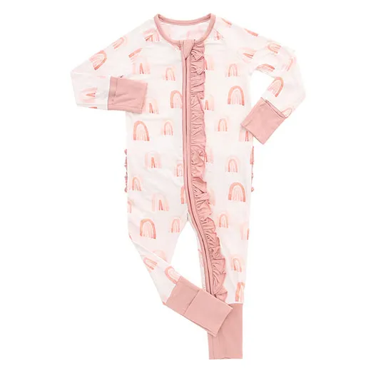 대나무 Viscose 부드러운 아기 jumpsuit 잠옷 신생아 Sleepers 소년 소녀 옷 인쇄 사용자 정의 아기 Rompers