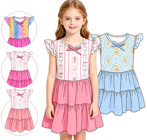ชุดเดรสเด็กผู้หญิงลายเสือดาวประดับโบว์ดอกไม้ แต่งระบายทรงเอไลน์ สไตล์ลำลองสำหรับเด็ก  ชุดคู่พี่น้อง  เสื้อผ้าเด็ก - Product Image 1