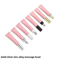 Tube cosmétique souple mat en PE 15 ml avec bouchon à vis rose cerisier pour crème contour des yeux, brillant à lèvres, baume à lèvres, sérum – Mini flacon vide échantillon