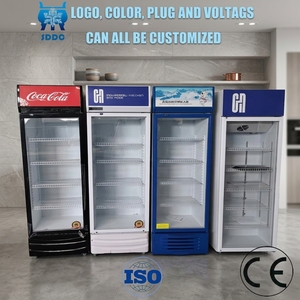 Single <strong>Glass</strong> Door Air &amp; Direct Cooling Beverage Refrigerator Cooler Upright Drink Display Cabinet with Custom Brand Logo - Product Image 1