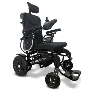 KSM-606P télécommande nouveau <span class=keywords><strong>fauteuil</strong></span> roulant électrique pliable 350W * 2 moteurs fauteuils roulants légers en aluminium avec batterie au Lithium - Product Image 2