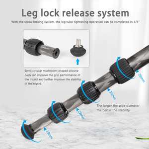 Máy ảnh Video <span class=keywords><strong>Tripod</strong></span> di động thanh săn bắn đứng <span class=keywords><strong>Tripod</strong></span> 10 <span class=keywords><strong>Tripod</strong></span> đứng BF ST-284 sợi Carbon cho điện thoại <span class=keywords><strong>Galaxy</strong></span> S 24 bafang 1500 - Product Image 3