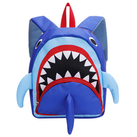 Sac à dos scolaire pour enfants, motif animal 3D dessin animé personnalisé, requin, unisexe, en polyester, dernière mode