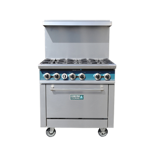 Thương mại thiết bị nhà bếp đứng miễn phí thép không gỉ 6 đầu đốt <span class=keywords><strong>gas</strong></span> nấu ăn phạm vi bếp với lò - Product Image 2