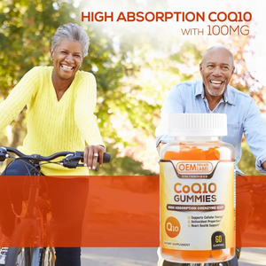 コエンザイムQ1 500MGガミーズプラスオメガ3マグネシウムビタミンB3亜鉛コエンザイムQ10サプリメントエネルギー酸化防止スキンホワイトニング - Product Image 3