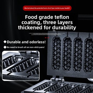Machine Commerciale Multifonction pour Crêpes, Gaufres, Bâtonnets de Lait et Saucisses Grillées Croustillantes – Idéale pour les Stands Alimentaires et la Préparation de Hot-Dogs - Product Image 3