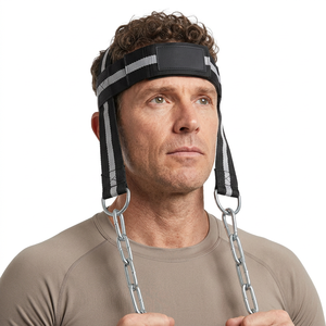 Arnés de Cuello y Cabeza de Alta Calidad, Antideslizante, Suave, para Entrenamiento Físico, Levantamiento de Pesas, Gimnasio, Resistente, con Anillos en D Ajustables - Product Image 1