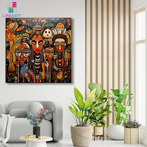 Pintura de arte de la cultura Nubia UNIART, obra de arte de estilo africano sin marco, impresión en lienzo, arte de pared para decoración del hogar - Product Image 2